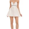 Clothing LUCY IN THE SKY | Strapless Corset Fit And Flare Dress In White | Lucy In The Sky