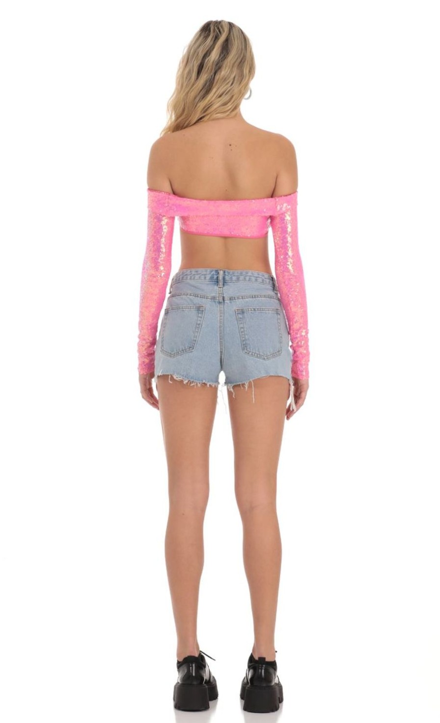 Clothing LUCY IN THE SKY | Denim Cutoff Shorts | Lucy In The Sky