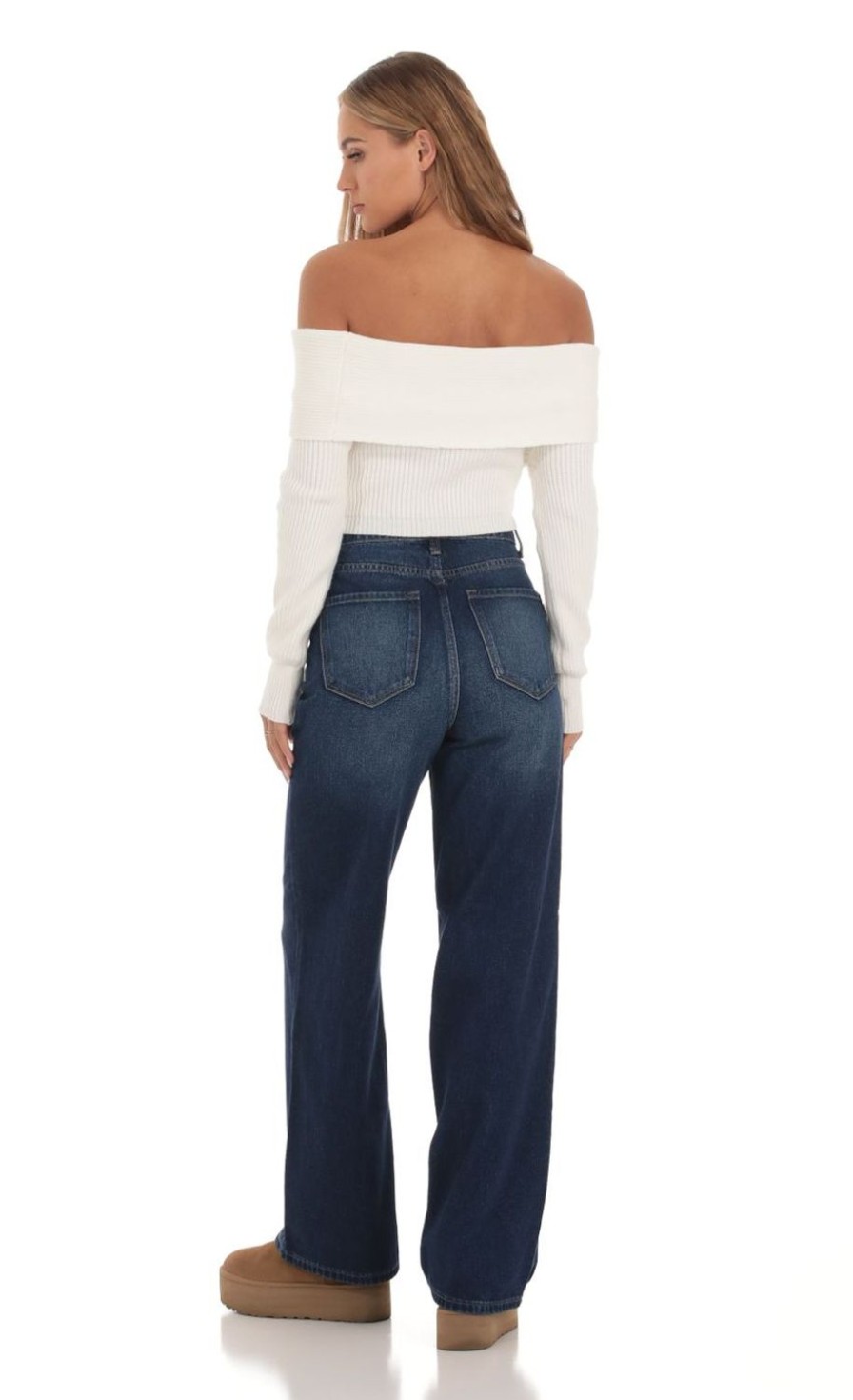 Clothing LUCY IN THE SKY | Tallia Wide Leg Jeans In Denim | Lucy In The Sky