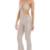 Clothing LUCY IN THE SKY | Sequin Cutout Jumpsuit In Champagne | Lucy In The Sky