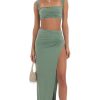 Clothing LUCY IN THE SKY | California Two Piece Set In Sage Green | Lucy In The Sky