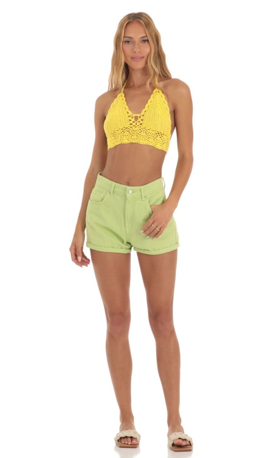 Clothing LUCY IN THE SKY | Sunbeam Crochet Top In Yellow | Lucy In The Sky