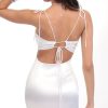 Clothing LUCY IN THE SKY | Satin Ties Bodycon In White | Lucy In The Sky