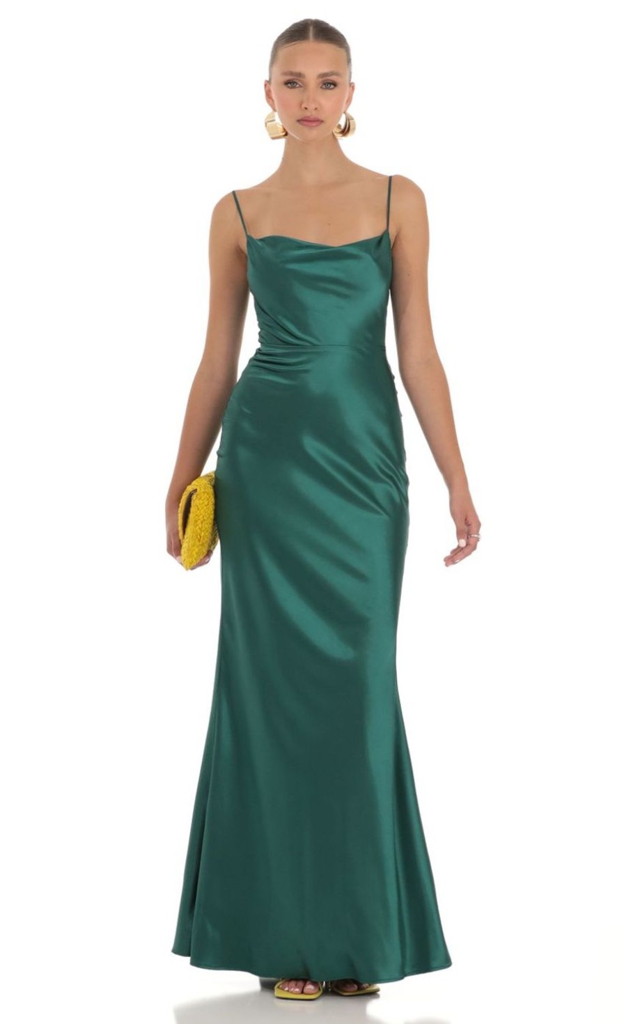 Clothing LUCY IN THE SKY | Thais Mermaid Maxi Dress In Green | Lucy In The Sky