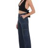 Clothing LUCY IN THE SKY | Wide Leg Cargo Jeans In Dark Denim | Lucy In The Sky