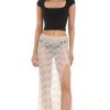 Clothing LUCY IN THE SKY | Sheer Lace Maxi Skirt In Cream | Lucy In The Sky