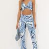 Clothing LUCY IN THE SKY | Oaklynn Swirl Two Piece Pant Set In Blue | Lucy In The Sky