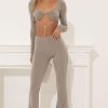 Clothing LUCY IN THE SKY | Theresa Two Piece Pant Set In Taupe | Lucy In The Sky