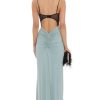 Clothing LUCY IN THE SKY | Open Back Two-Toned Maxi Dress In Seafoam Blue | Lucy In The Sky