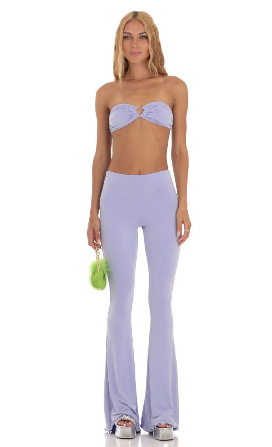 Clothing LUCY IN THE SKY | Alexi Heart Two Piece Set In Lavender | Lucy In The Sky