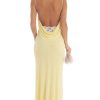 Clothing LUCY IN THE SKY | Mira Lace Open Back Maxi Dress In Yellow | Lucy In The Sky