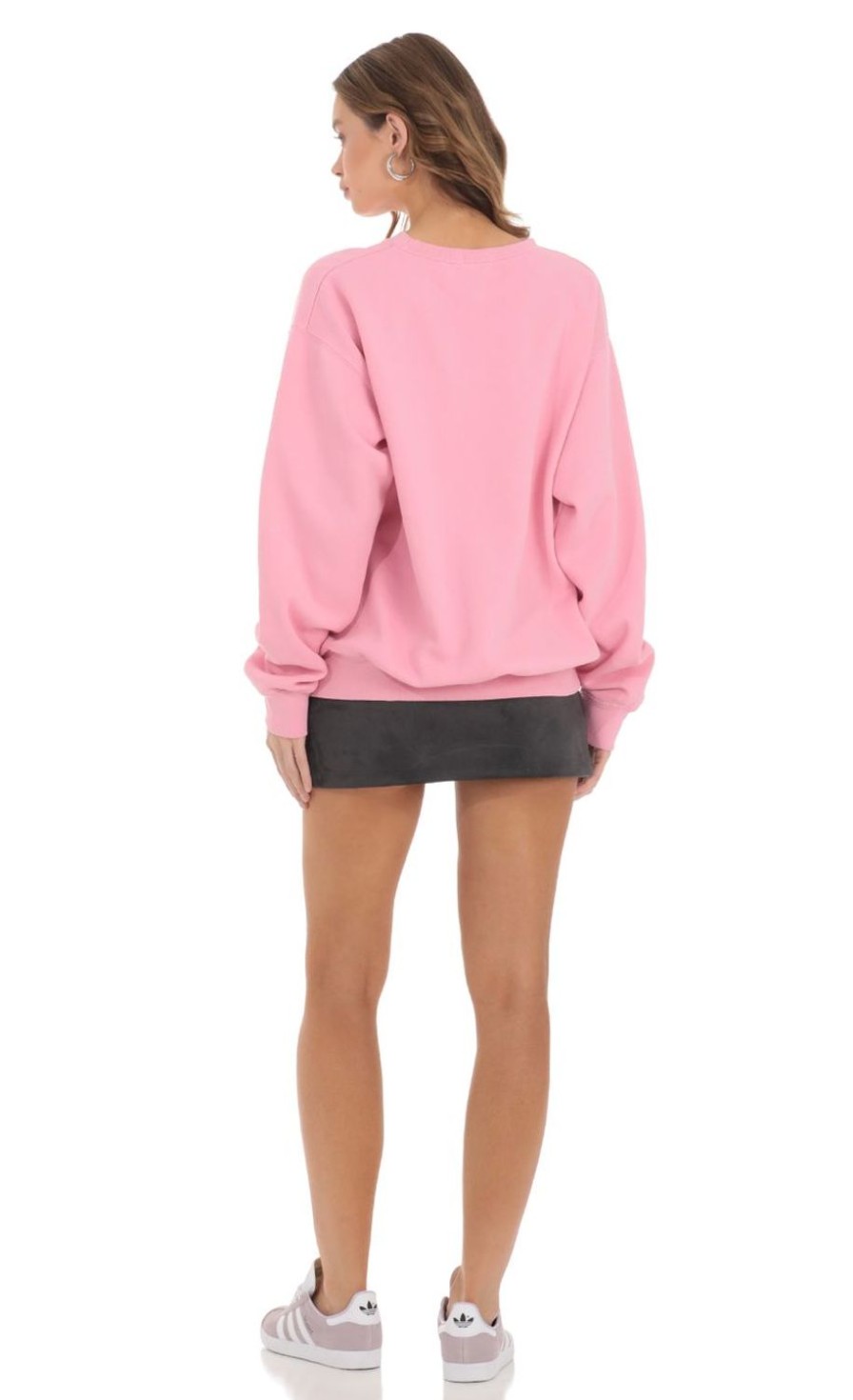 Clothing LUCY IN THE SKY | Los Angeles Crewneck In Pink | Lucy In The Sky