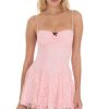 Clothing LUCY IN THE SKY | Bow Lace A-Line Dress In Pink | Lucy In The Sky