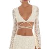 Clothing LUCY IN THE SKY | Vest Lace Two Piece Set In Cream | Lucy In The Sky