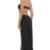 Clothing LUCY IN THE SKY | Strapless Lace Hook Maxi Dress In Black | Lucy In The Sky