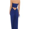 Clothing LUCY IN THE SKY | Corset Strapless Maxi Dress In Blue | Lucy In The Sky