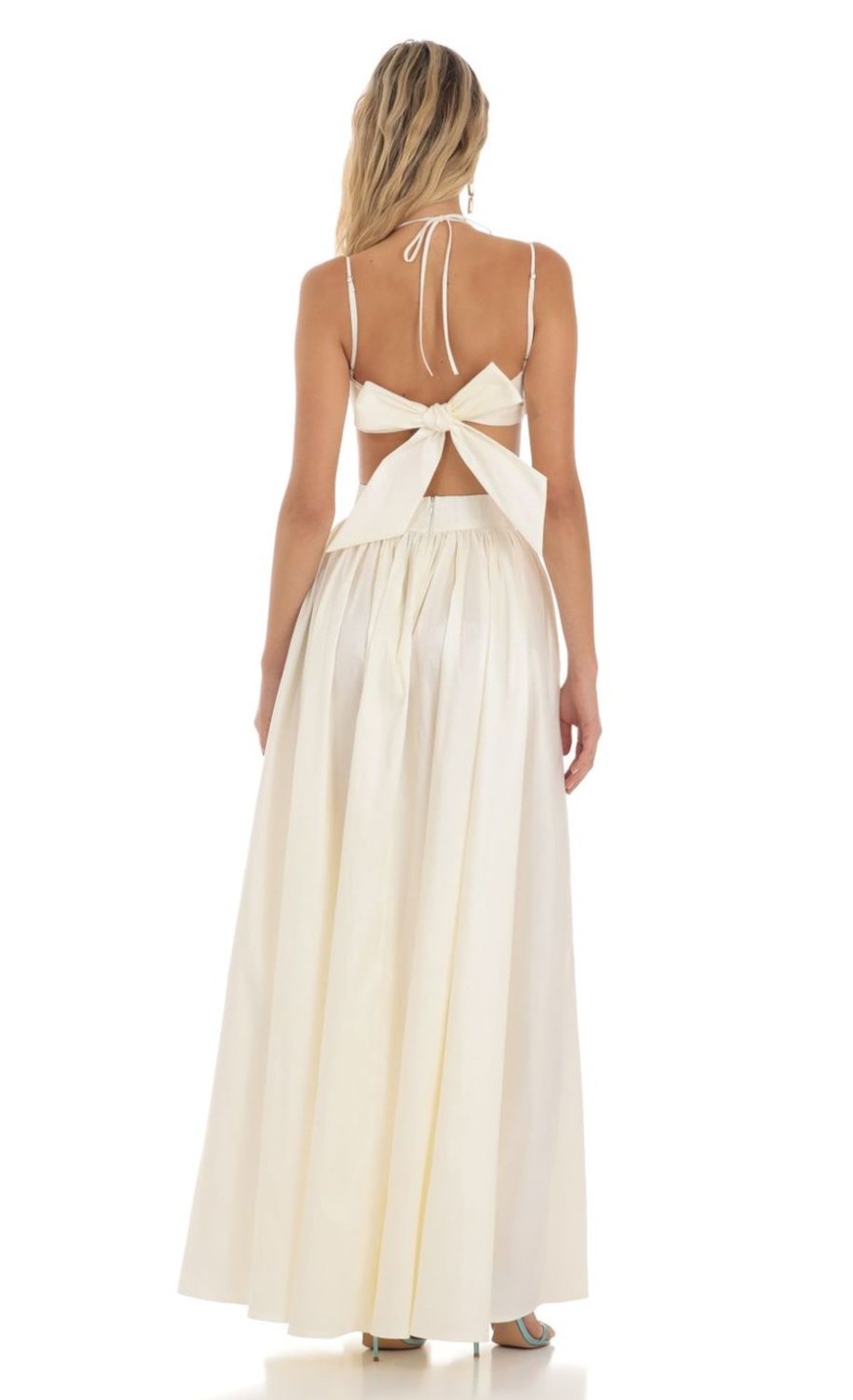 Clothing LUCY IN THE SKY | Yari Maxi Two Piece Set In Cream | Lucy In The Sky