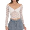 Clothing LUCY IN THE SKY | Off Shoulder Lace Top In White | Lucy In The Sky