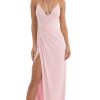 Clothing LUCY IN THE SKY | Shilea Rhinestone Maxi Dress In Pink | Lucy In The Sky