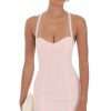 Clothing LUCY IN THE SKY | Elastic Ruffle Strap Bodycon Dress In Pink | Lucy In The Sky