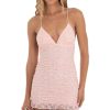 Clothing LUCY IN THE SKY | Kasey Sequin Lace Bodycon Dress In Pink | Lucy In The Sky