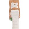 Clothing LUCY IN THE SKY | Alvord Crochet Strapless Two Piece Skirt Set In White | Lucy In The Sky