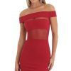 Clothing LUCY IN THE SKY | Rainey Cutout Bodycon Dress In Red | Lucy In The Sky