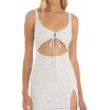 Clothing LUCY IN THE SKY | Juelz Cutout Bodycon Dress In White | Lucy In The Sky