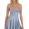 Clothing LUCY IN THE SKY | Sequin Draped Dress In Blue | Lucy In The Sky