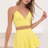 Clothing LUCY IN THE SKY | Picnic Pretty Two Piece Set In Yellow | Lucy In The Sky