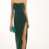 Clothing LUCY IN THE SKY | Sana Corset Strapless Maxi Dress In Green | Lucy In The Sky