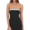 Clothing LUCY IN THE SKY | Sequin Trim Strapless Romper In Black | Lucy In The Sky