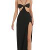 Clothing LUCY IN THE SKY | Rylan Sequin Cut-Out Maxi Dress In Black | Lucy In The Sky