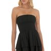 Clothing LUCY IN THE SKY | Aileen Strapless Romper In Black | Lucy In The Sky