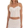 Clothing LUCY IN THE SKY | Cordilee Lace Ruffle Two Piece Set In White | Lucy In The Sky