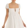 Clothing LUCY IN THE SKY | Odessa Baby Doll Dress In White | Lucy In The Sky