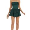 Clothing LUCY IN THE SKY | Enid Corset Strapless Dress In Green | Lucy In The Sky