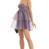 Clothing LUCY IN THE SKY | Yvette Ruffle Baby Doll Dress In Purple | Lucy In The Sky