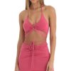 Clothing LUCY IN THE SKY | Sade Two Piece Skirt Set In Dark Pink | Lucy In The Sky