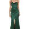 Clothing LUCY IN THE SKY | Satin Sequin Bust Maxi Dress In Green | Lucy In The Sky