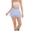 Clothing LUCY IN THE SKY | High Waist Ruffle Shorts In Blue | Lucy In The Sky