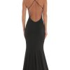 Clothing LUCY IN THE SKY | Jocie Open Back Maxi Dress In Black | Lucy In The Sky