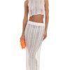 Clothing LUCY IN THE SKY | Chalbi Crochet Two Piece Maxi Skirt Set In White | Lucy In The Sky