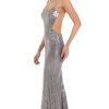 Clothing LUCY IN THE SKY | Sequin Open Back Dress In Silver | Lucy In The Sky