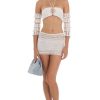 Clothing LUCY IN THE SKY | Lorelai Crochet Two Piece Set In White | Lucy In The Sky