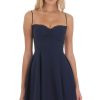 Clothing LUCY IN THE SKY | Back Lace A-Line Dress In Navy | Lucy In The Sky