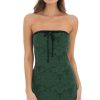 Clothing LUCY IN THE SKY | Strapless Jacquard Dress In Green | Lucy In The Sky