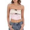 Clothing LUCY IN THE SKY | Two Toned Satin Top In Pink And Cream | Lucy In The Sky