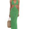 Clothing LUCY IN THE SKY | Wolf Crochet Cutout Dress In Green | Lucy In The Sky