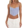 Clothing LUCY IN THE SKY | Electryone Lace Corset Top In Blue | Lucy In The Sky